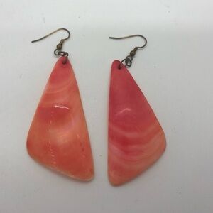 Vintage pink shell earrings